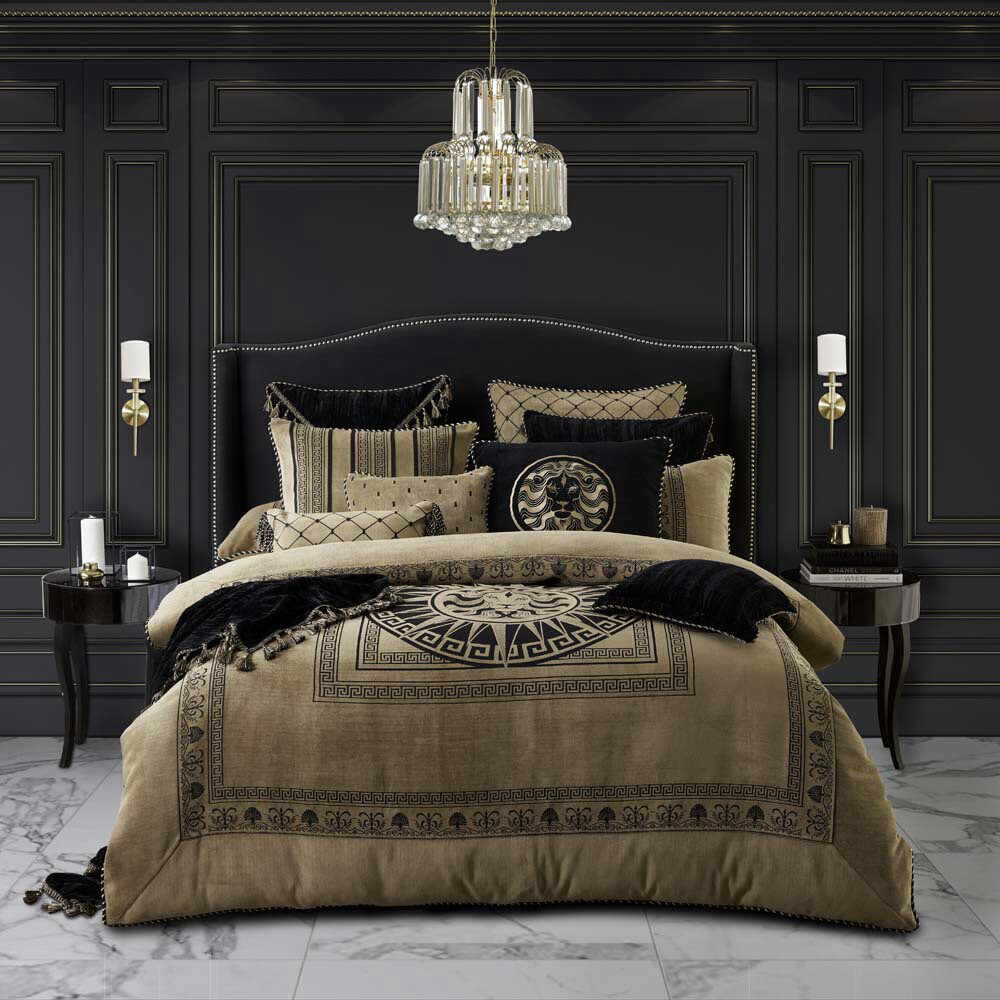 Davinci Massimo Gold Duvet Doona Quilt Cover Set Queen, King, Super King Sizes eBay