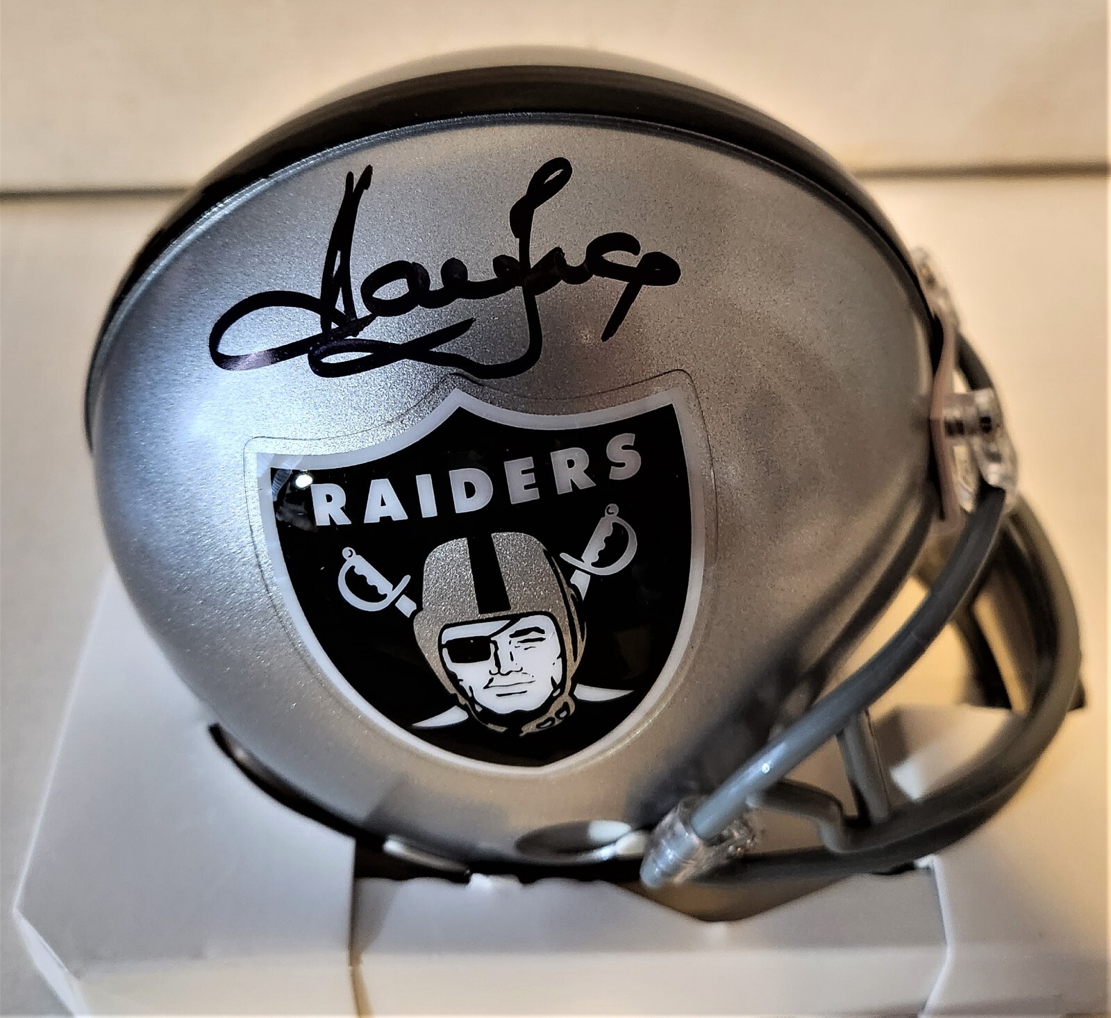 Howie Long Autographed Signed Oakland Raiders Mini Helmet Beckett Certified - Raiders & NFL HOF Legend! 