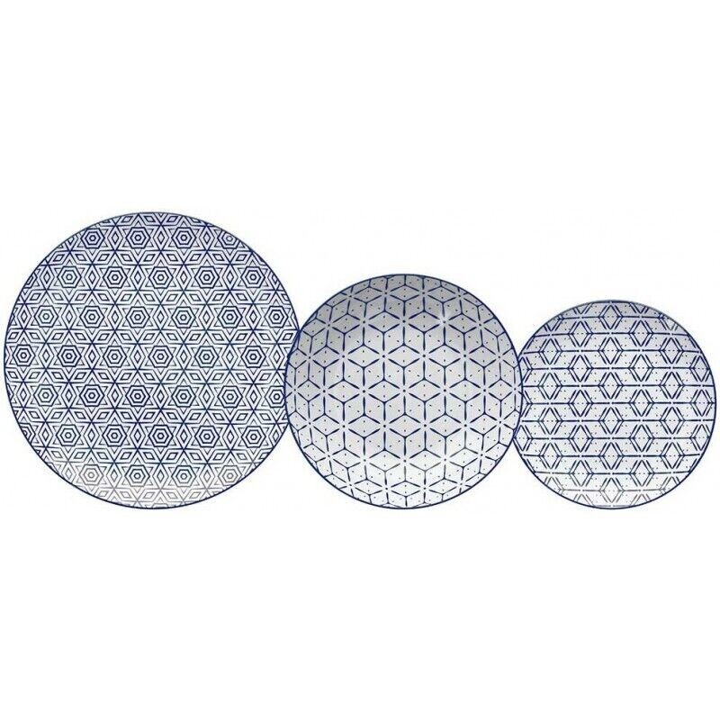 TOGNANA Down Town 18-teilig - Porzellan Geschirrset / Teller Set für 6 Personen