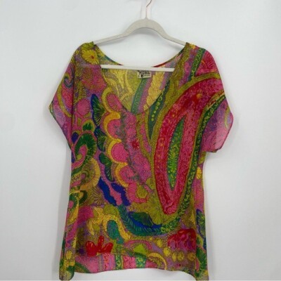 Show me your mumu v neck paisley multicolor Sz S made in the USA