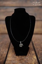 Rottweiler - silver covered necklace with dog on strap, Art Dog USA