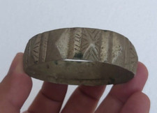 Antique Tuareg Moroccan Berber Ethnic Tribal Cuff Bangle Bracelet Engraving