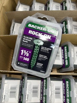 16 Pk Backer-On Rock-On Flat Head Cement Board Screws 1-5/8'' 23510