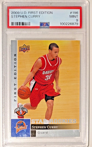 Stephen Curry 2009 Upper Deck First Edition #196 Star Rookies (RC) PSA 9