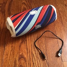 JBL Charge 5 Portable Wireless Waterproof Bluetooth Speaker Rare Red White Blue