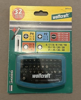Wolfcraft 2975000 Bit Box 32-tlg. Solid / Schlitz, PH-PZ, TX, Innensechskant