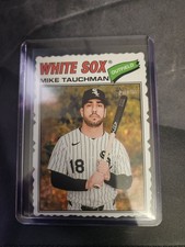 2026 Topps Heritage #90 Mike Tauchman Deckle Edge Variation Chicago White Sox