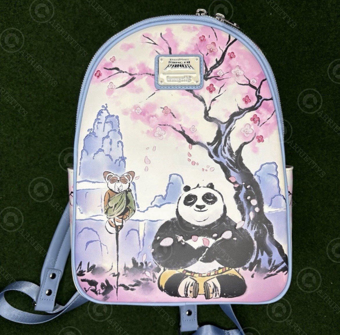 Loungefly Kung Fu Panda Po Master Shifu Embroidered Cherry Blossom Mini Backpack