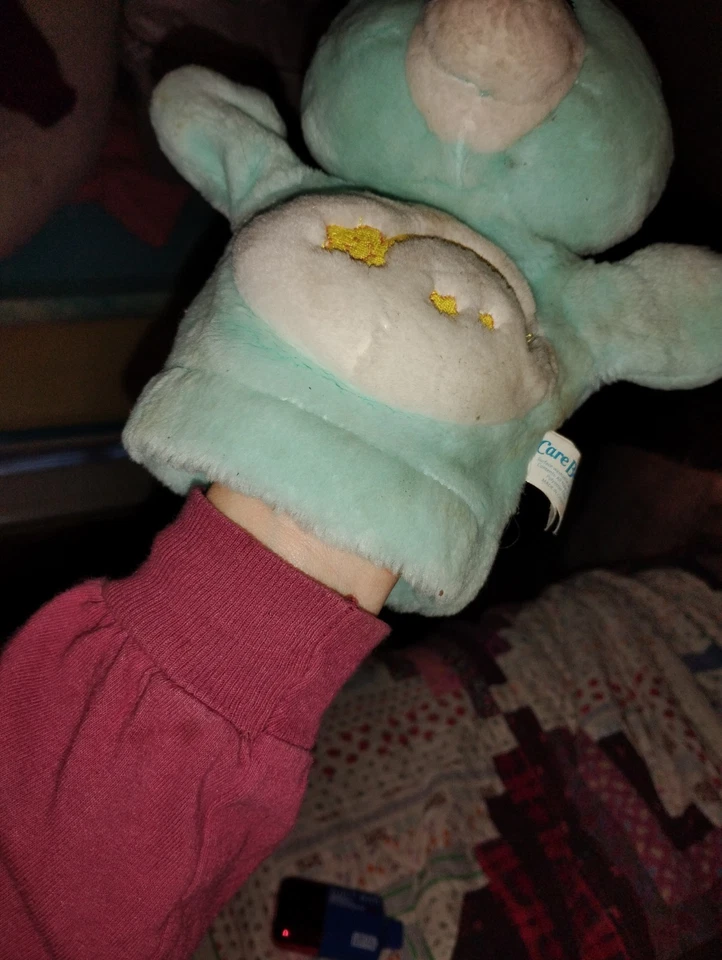 Care Bears WISH BEAR Hand Puppet Green Teal - Image 4 of 4