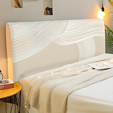 Copri Testata Letto Matrimoniale, Linee Astratte Copri Testiera Letto, Elasticit