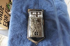 Antica cassetta postale in ghisa fine 1800 std n.2 cassetta postale foro peep chiudibile a chiave