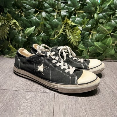 Converse One Star Mens 10 Black Canvas Low Top Sneakers 89S4DJF800104