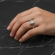 Welo Opal Gemstone 925 Sterling Silver Ring Handmade Jewelry Gift For Valentine