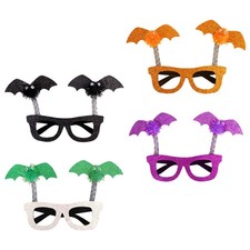 Halloween Glasses Frames Reusable Assorted Colors Bat Theme Party Decoration
