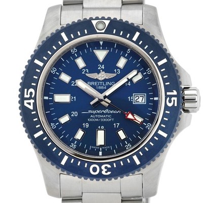 BREITLING Super Ocean 44 Special Y1739316/C959/162A Y17393 Automatic Blue Di...