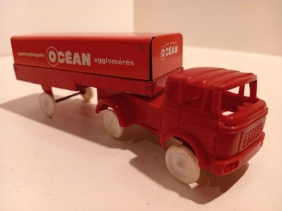 Sesame F Berliet GAK Red Semi Trailer Baché Ocean tole 1/50 BE