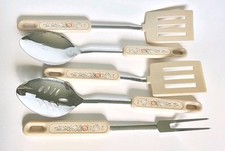 5pc Marmalade Country Goose Geese Serving Coo...