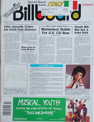 Billboard Magazine Dec 18 1982 Musical Youth Italy Michael Jackson Melba Moore