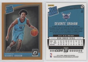2018 Panini Donruss Optic Rated Orange Prizm /199 Devonte' Graham #189 Rookie RC