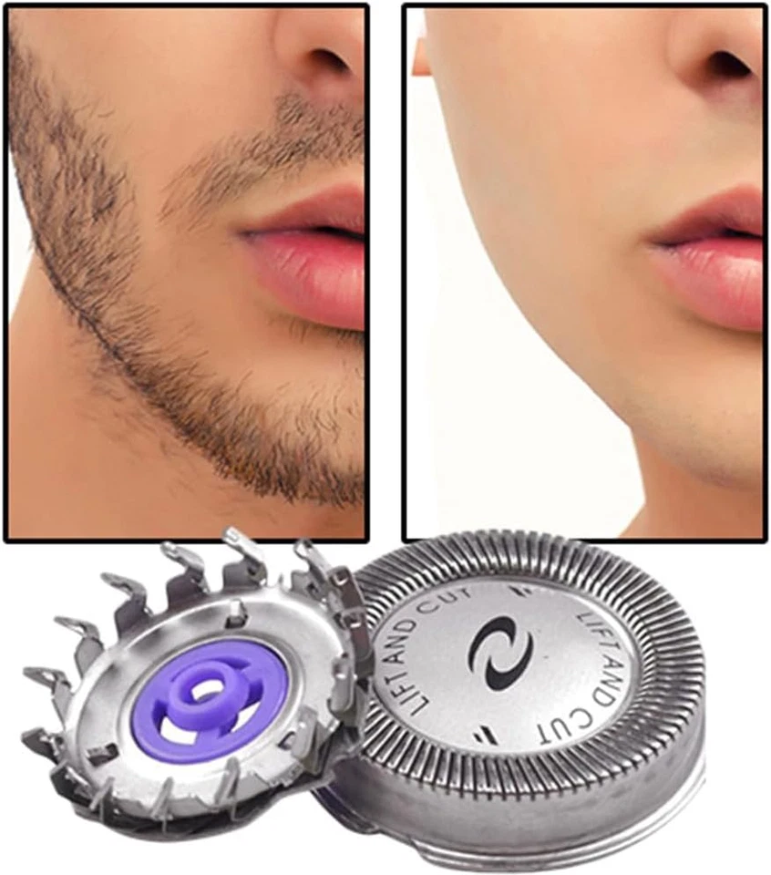 3 Testine Di Rasatura Da Uomo per Rasoio Elettrico Philips HQ4 HQ55 HQ40 HQ851 H - Immagine 2 di 4