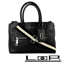 Marc Jacobs 2 Way Shoulder Hand Bag Leather Black M000827746599413 Used LOOP-0