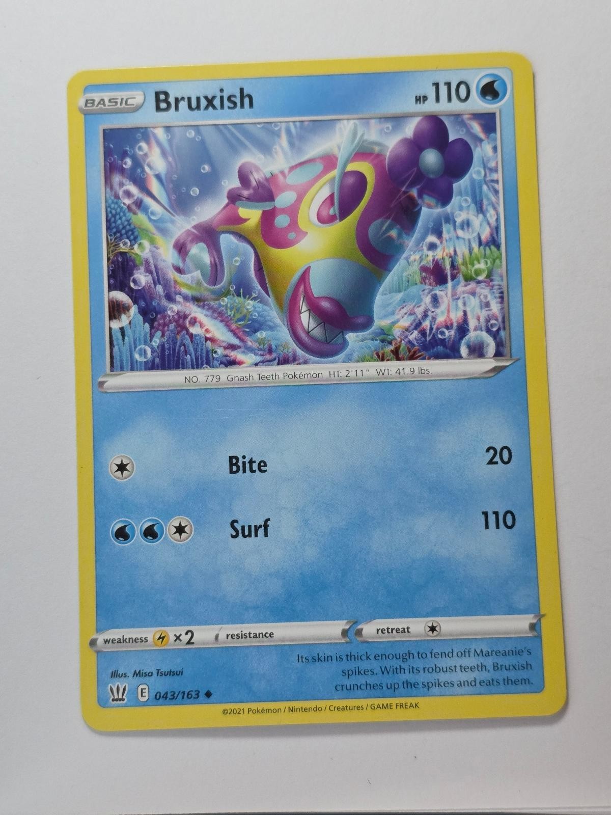 BRUXISH 043/163 UNCOMMON BATTLE STYLES NM/M POKEMON