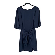 Vince Camuto dress Washer Tie Waist crepe blue size 6