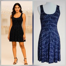 Velvet Burnout Fit & Flare LBD Little Black Dress Whimsigoth Dark Romantic Sz M