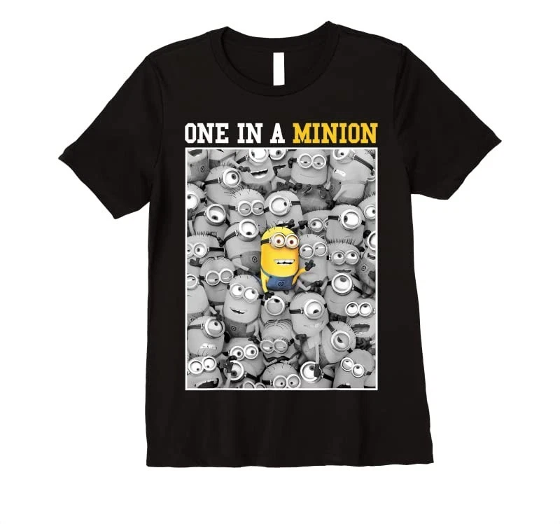 Despicable Me Men's Minions Stuart One in A Million Funny Graphic Tee, Royal Heather, 3X-Large