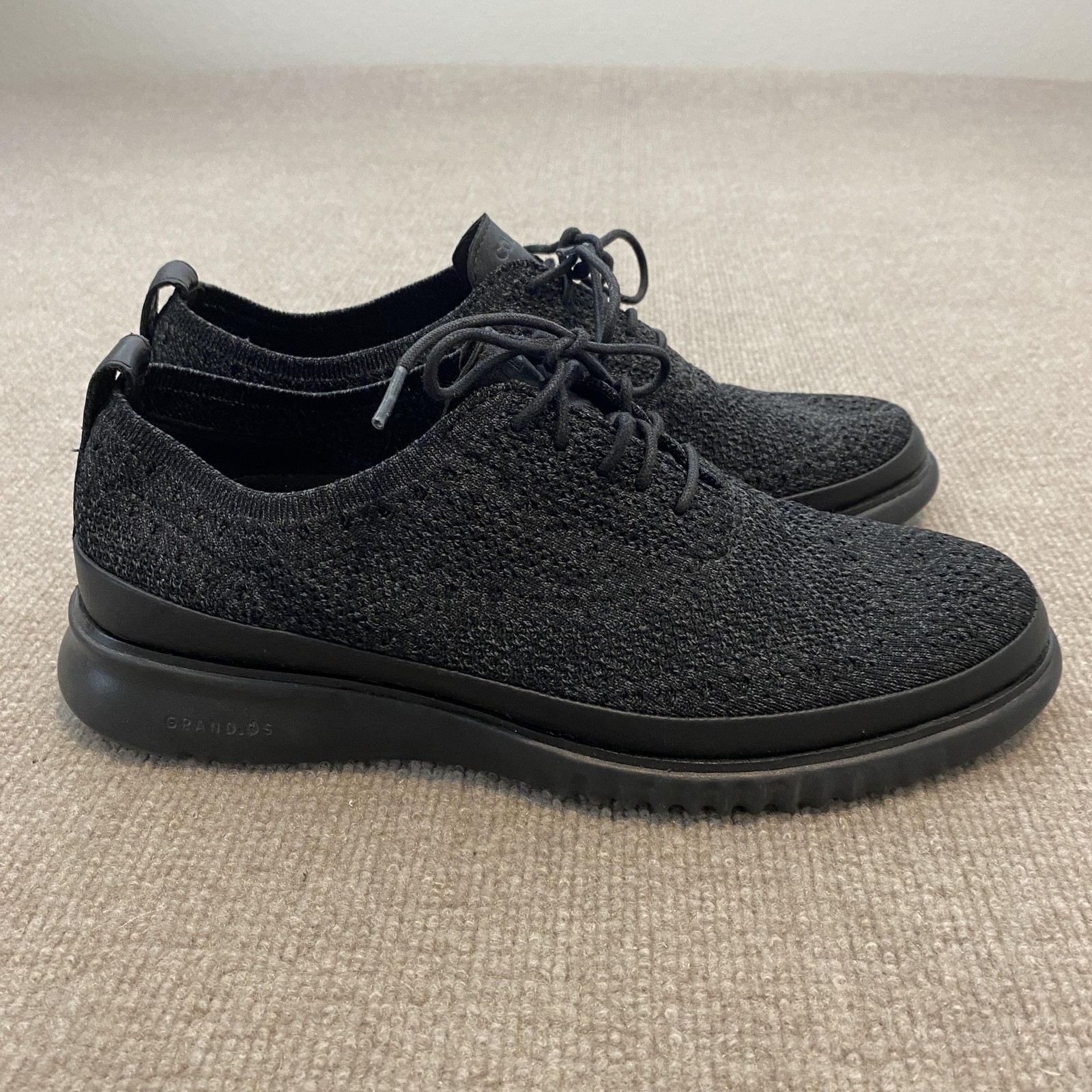 Cole Haan Zerogrand Shoes Mens Size 10.5 Black Knit Grand.OS Sneakers C28383