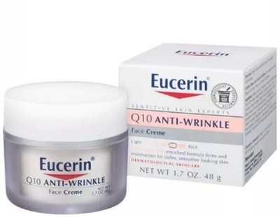 Eucerin Q10 Anti-Wrinkle Face Night Cream, Unscented 1.7 Ounce