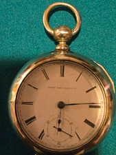 Elgin Open Face Full Hunter Pocket Watch Silverine Roman Dial Dueber Case Works