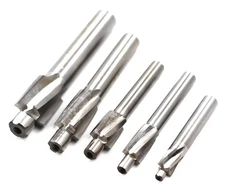 Chiloskit 5pcs M3-M8 Pilot Slotting Counterbore Mould End Mill Cutt... Fast Ship