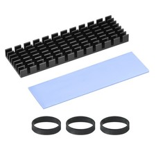 M.2 2280 Nvme SSD Heatsink 70x22x6mm Radiator Cooler Aluminum Heat Sink Black