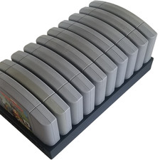 Nintendo 64 N64 Game Cartridge Holder Display Stand Rack Organizer Tray 10 Slots