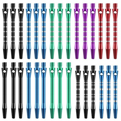 Skylety 30 Pcs Dart Shafts for Steel Tip Medium 2BA Thread Multi Colors