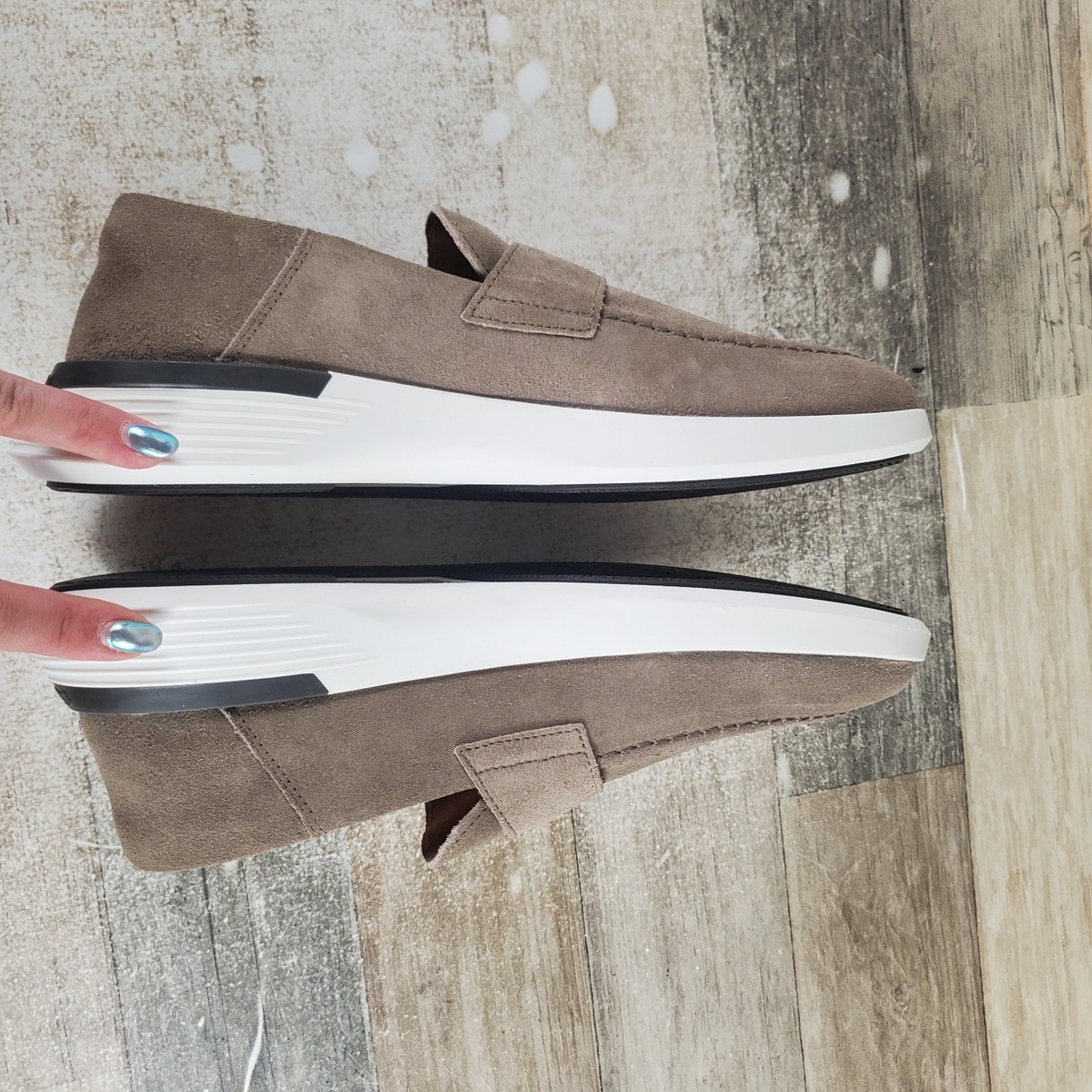 Wolf & Shepherd Crossover Mens Penny Loafers Sz 7.5 M Stone  display picture 3