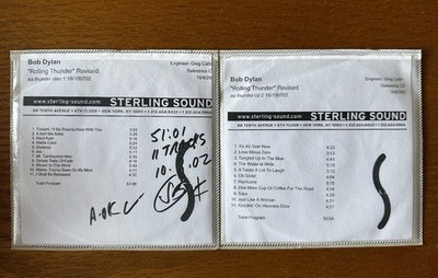 Bob Dylan Rolling Thunder Revisited- Rare  Promo 2 CD-R Columbia Records 2002