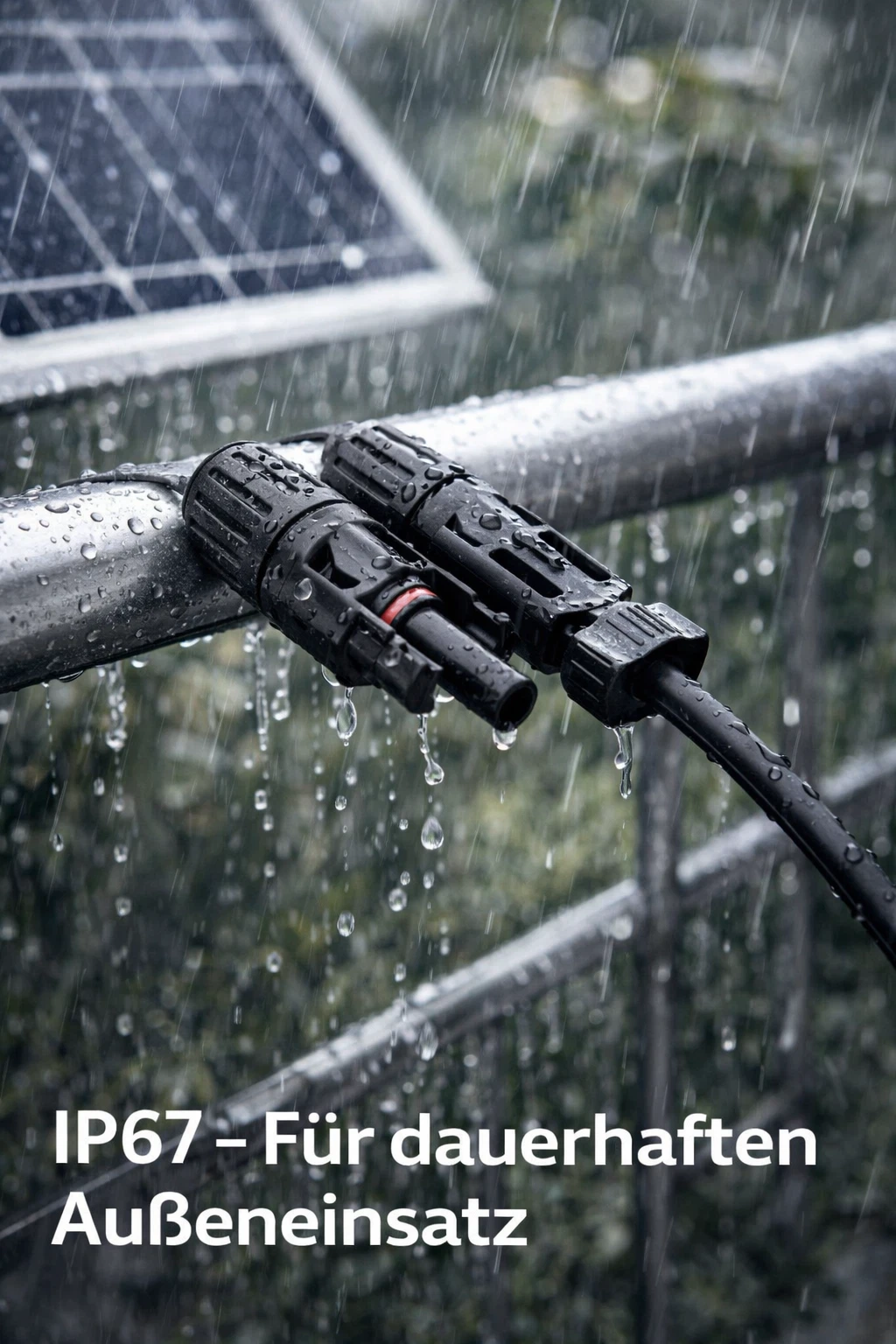 MC4 Solarstecker PV Stecker IP67 wasserdicht 1000V 1500V DC