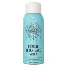 4oz Piercing Aftercare Spray - Hypoallergenic Saline Solution for Rapid Healing