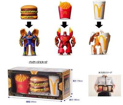 McDonalds x Evangelion Collaboration Figur EVA Value Set Anime