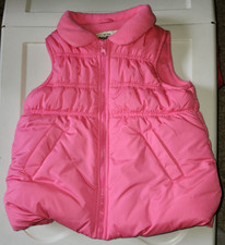 OshKosh Bgosh Puffer Vest Kids Size 4 Solid Pink With Zipper and Pockets