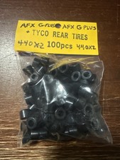AURORA GPLUS AND TYCO 440X2 SLOT CAR REAR SILICONE COMPOUND TIRES 100PC BAG