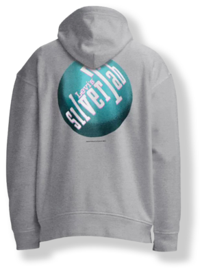 Levi's Silver Tab Hoodie Men's M Medium Gray Pullover Graphic