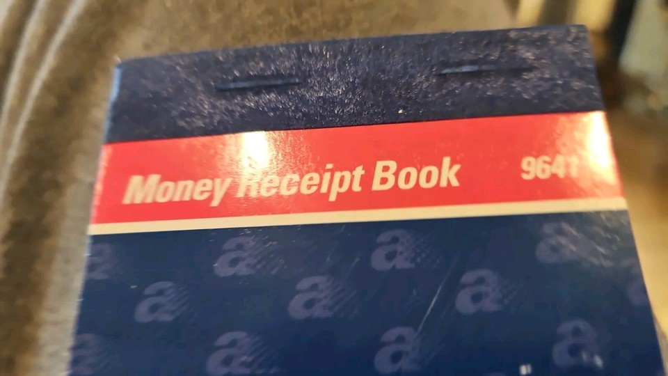 4 Vintage Official Money Receipt with Stub Adams 9641 Made in