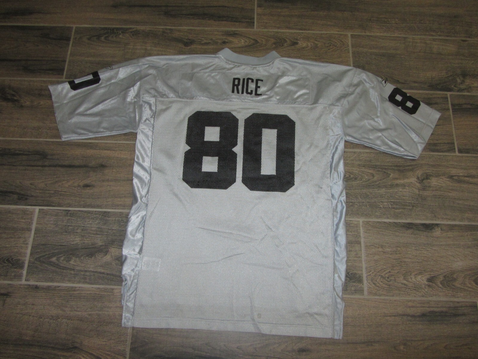 Jerry Rice Oakland Raiders #80 NFL Football Jersey Reebok Vintage Retro XL Gray - Picture 6 of 8