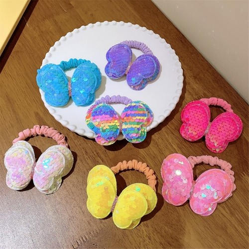 Butterfly Scrunchy Women Blingbling Hair Scrunchies Lady Casual Hair Accessories - Picture 3 of 15
