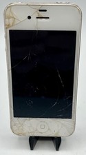 Apple iPhone 4 White Verizon A1349 8GB Cracked Screen Works For Parts
