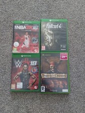 Xbox One Xbox Game Bundle Of 4 Fallout 4, W2k18,NBA2k16, Pirates Of Caribbean 