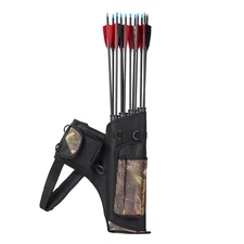 SF Archery Arrow Quiver 4 Tubes Camouflage Waist Hip Bag Belt Back Pouch Bow